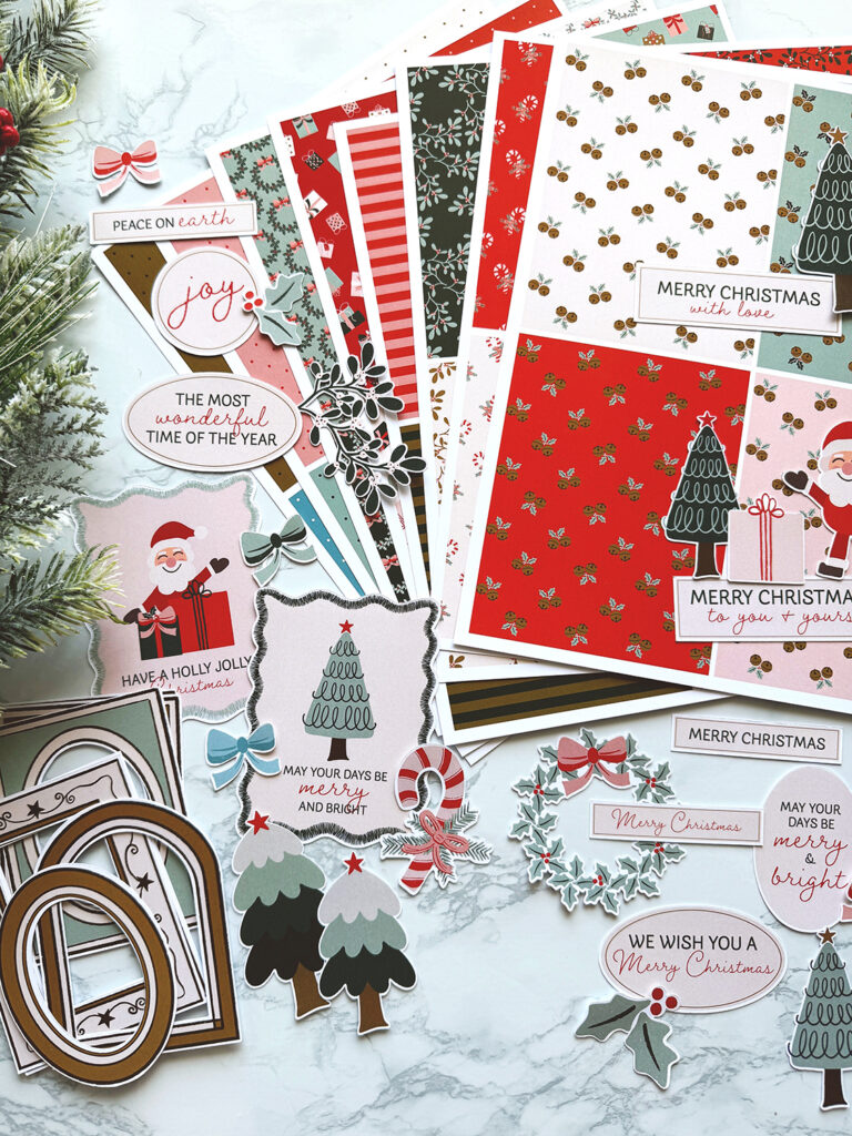 Merry Little Christmas Printable Paper Crafting Kits Sincerely Yours Kimberly