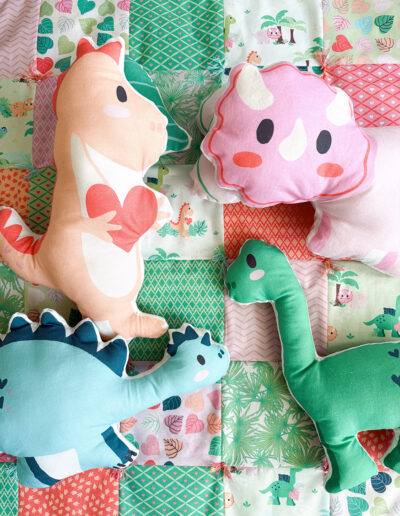 Sweetasaurus Snuggles Dinosaur Fabric Collection Sincerely Yours Kimberly