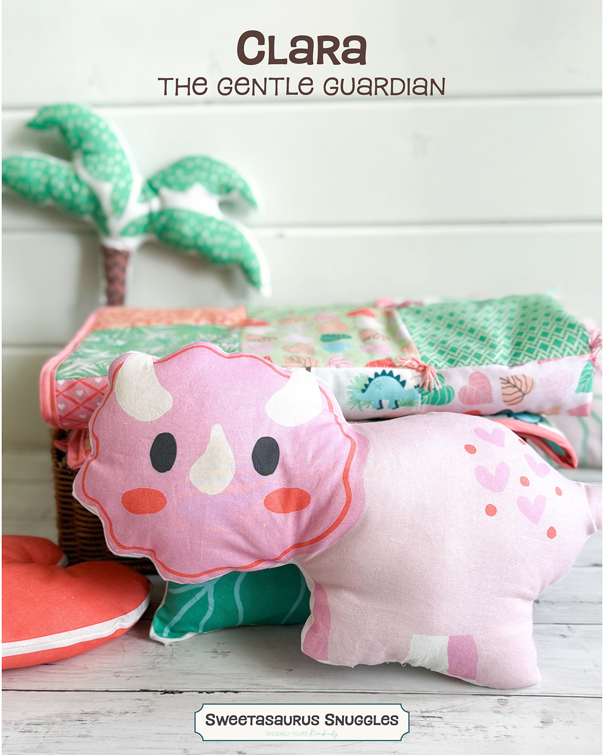 Sweetasaurus Snuggles Dino Friends Cut and Sew Plush Clara