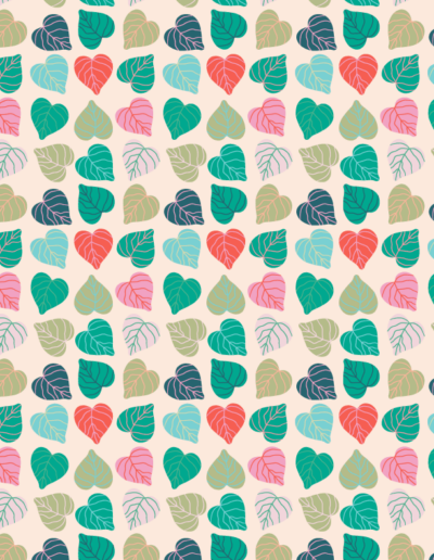 Sweetasaurus Snuggles fabric collection Leaf Hearts Sincerely Yours Kimberly